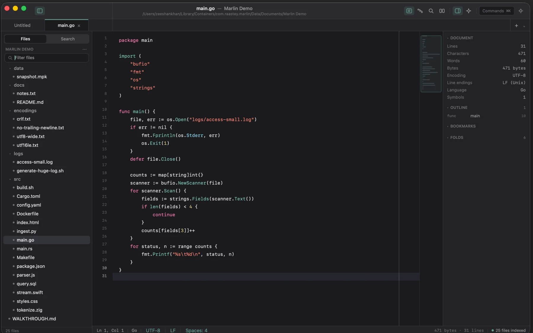Marlin huge file view